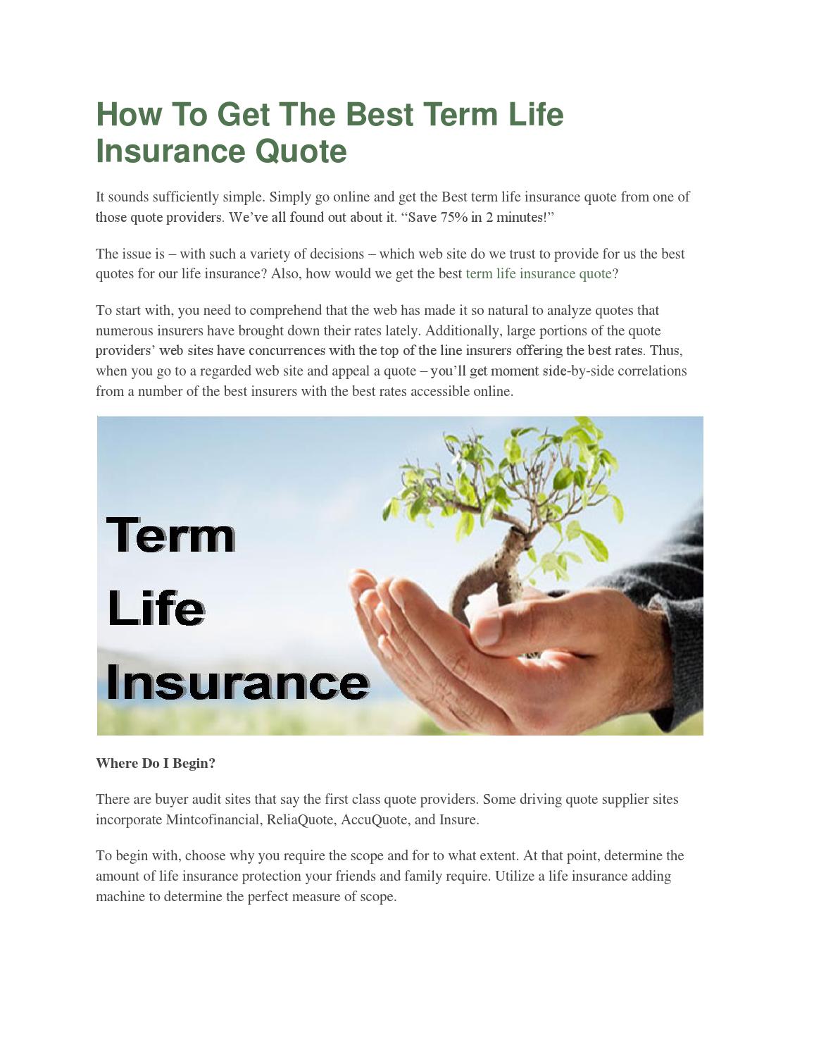 Term Life Insurance Quotes